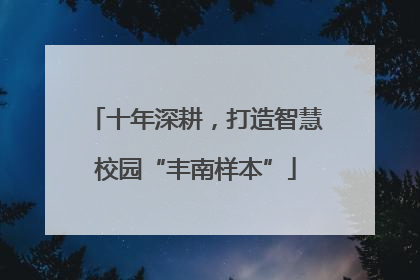 十年深耕，打造智慧校园“丰南样本”