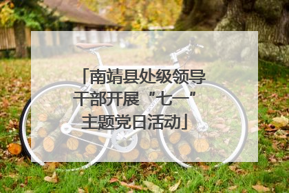 南靖县处级领导干部开展“七一”主题党日活动
