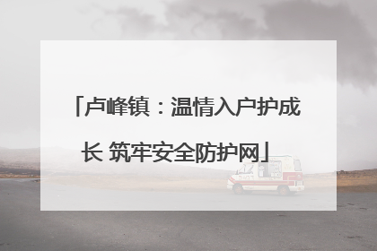 卢峰镇：温情入户护成长 筑牢安全防护网