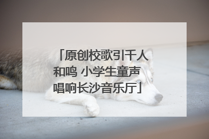 原创校歌引千人和鸣 小学生童声唱响长沙音乐厅