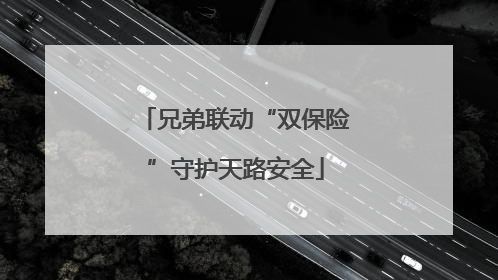兄弟联动“双保险”守护天路安全