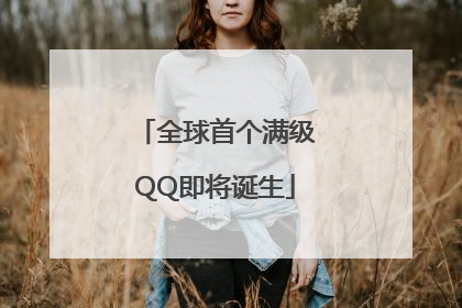 全球首个满级QQ即将诞生