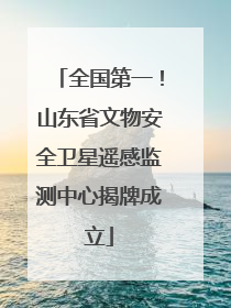 全国第一！山东省文物安全卫星遥感监测中心揭牌成立