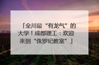 全川最“有龙气”的大学！成都理工：欢迎来到“侏罗纪教室”