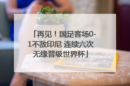 再见！国足客场0-1不敌印尼 连续六次无缘晋级世界杯