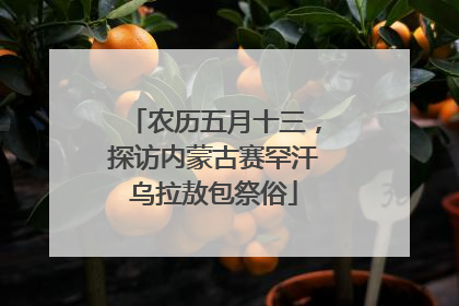 农历五月十三，探访内蒙古赛罕汗乌拉敖包祭俗