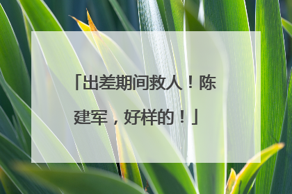 出差期间救人！陈建军，好样的！