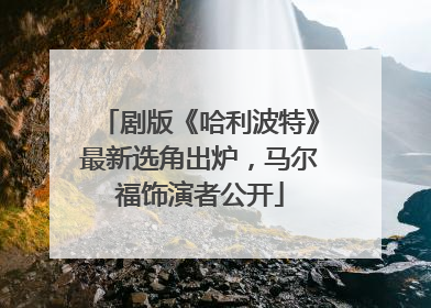 剧版《哈利波特》最新选角出炉，马尔福饰演者公开