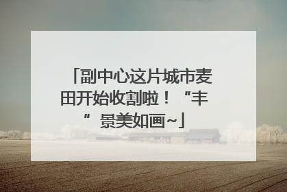 副中心这片城市麦田开始收割啦！“丰”景美如画~