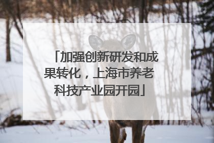 加强创新研发和成果转化，上海市养老科技产业园开园