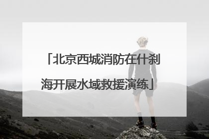 北京西城消防在什刹海开展水域救援演练