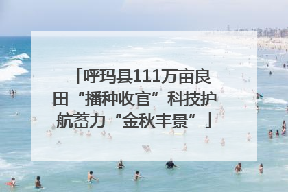 呼玛县111万亩良田“播种收官”科技护航蓄力“金秋丰景”