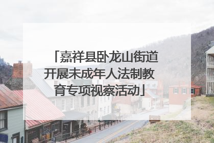 嘉祥县卧龙山街道开展未成年人法制教育专项视察活动