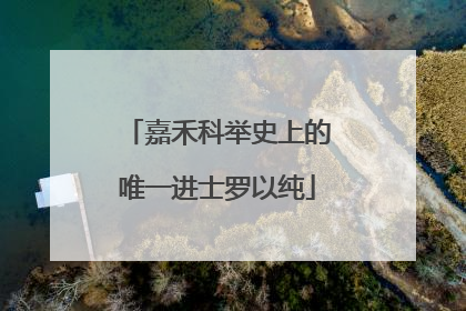 嘉禾科举史上的唯一进士罗以纯