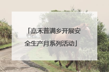 嘉禾普满乡开展安全生产月系列活动
