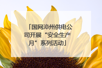国网漳州供电公司开展“安全生产月”系列活动