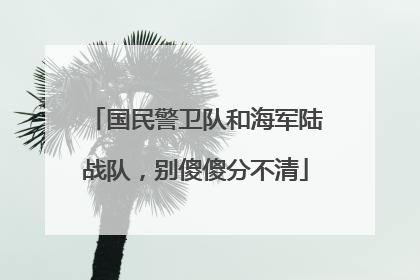 国民警卫队和海军陆战队，别傻傻分不清