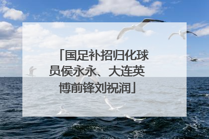 国足补招归化球员侯永永、大连英博前锋刘祝润