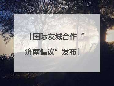 国际友城合作“济南倡议”发布