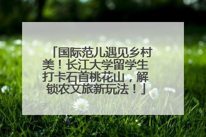 国际范儿遇见乡村美！长江大学留学生打卡石首桃花山，解锁农文旅新玩法！