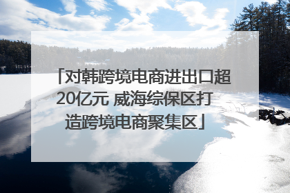 对韩跨境电商进出口超20亿元 威海综保区打造跨境电商聚集区