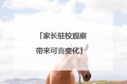 家长驻校观察带来可喜变化