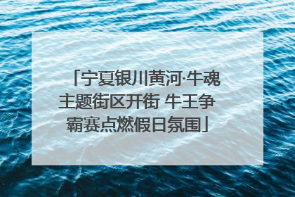 宁夏银川黄河·牛魂主题街区开街 牛王争霸赛点燃假日氛围