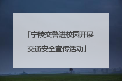 宁陵交警进校园开展交通安全宣传活动