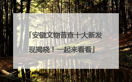 安徽文物普查十大新发现揭晓！一起来看看