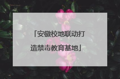 安徽校地联动打造禁毒教育基地