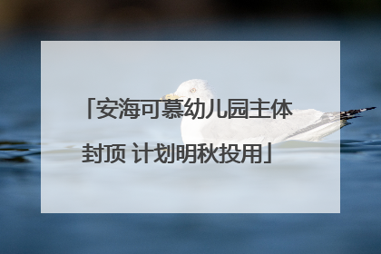 安海可慕幼儿园主体封顶 计划明秋投用