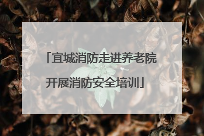 宜城消防走进养老院开展消防安全培训