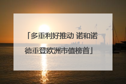 多重利好推动 诺和诺德重登欧洲市值榜首