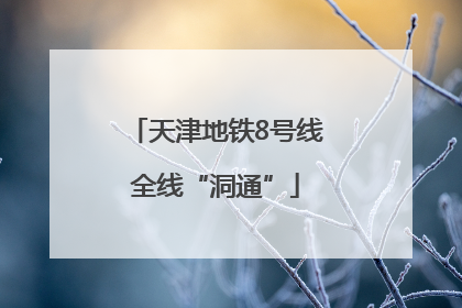 天津地铁8号线全线“洞通”