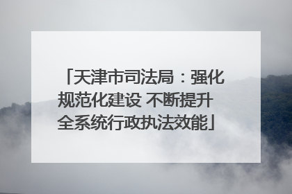 天津市司法局：强化规范化建设 不断提升全系统行政执法效能