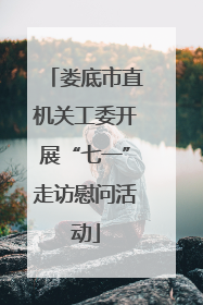 娄底市直机关工委开展“七一”走访慰问活动