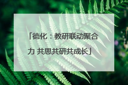 德化：教研联动聚合力 共思共研共成长