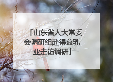 山东省人大常委会调研组赴得益乳业走访调研