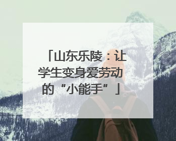 山东乐陵：让学生变身爱劳动的“小能手”