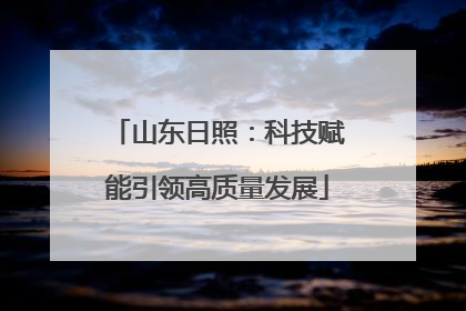 山东日照：科技赋能引领高质量发展