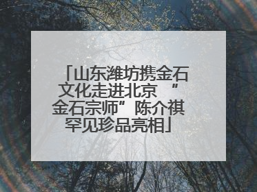 山东潍坊携金石文化走进北京 “金石宗师”陈介祺罕见珍品亮相