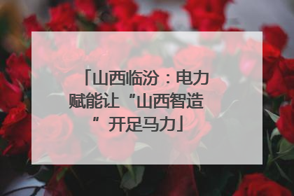 山西临汾：电力赋能让“山西智造”开足马力