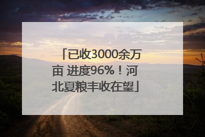 已收3000余万亩 进度96%！河北夏粮丰收在望