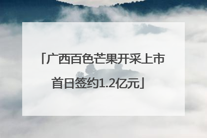 广西百色芒果开采上市 首日签约1.2亿元