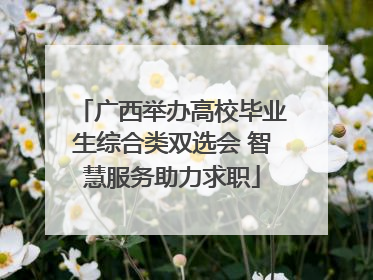 广西举办高校毕业生综合类双选会 智慧服务助力求职