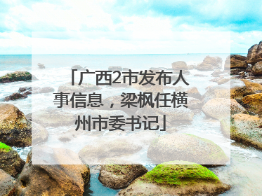 广西2市发布人事信息，梁枫任横州市委书记