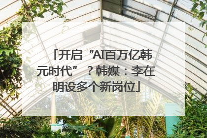 开启“AI百万亿韩元时代”？韩媒：李在明设多个新岗位
