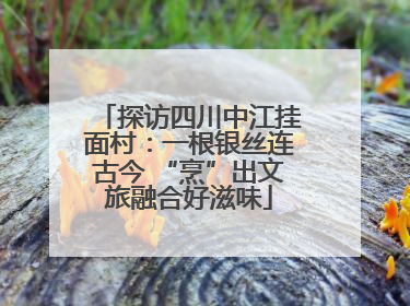 探访四川中江挂面村：一根银丝连古今 “烹”出文旅融合好滋味