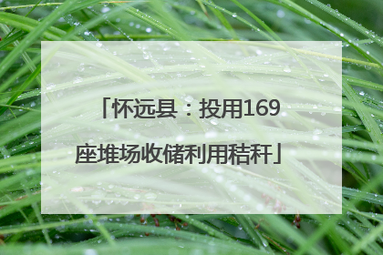 怀远县：投用169座堆场收储利用秸秆