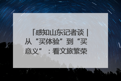 感知山东记者谈｜从“买体验”到“买意义”：看文旅繁荣背后的幸福新定义